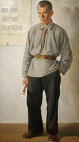 L’Instituteur de campagne, 1925, E.A. Katsman, Moscou, Galerie d’État Tretiakov.