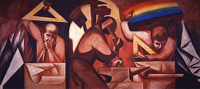 Science, Labor and Art, 1930-31, José Clemente Orozco, Nueva York, New School Art Collection.