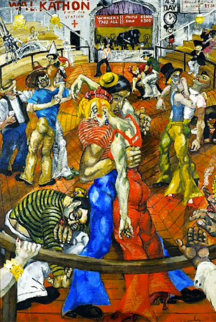 Dance Marathon, 1934, Philip Evergood, Austin, TX, Blanton Museum of Art.