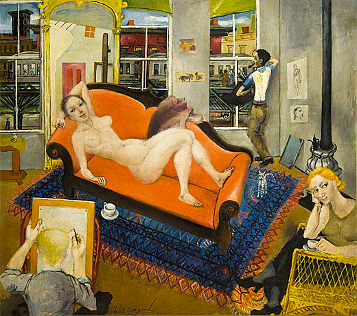 Nude by the El, 1934, Philip Evergood, Washington, Smithsonian American Art Museum.