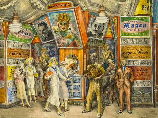 Twenty Cent Movie (Film à vingt cents), 1936, Reginald Marsh, New York, Whitney Museum of American Art.