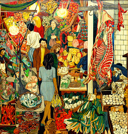 La Vucciria, 1974, Renato Guttuso, Palermo, Palazzo Chiaramonte-Steri.