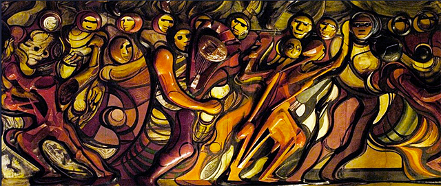 Marcha de la humanidad, 1971, David Alfaro Siqueiros, Ciudad de México, Polyforum Cultural Siqueiros.