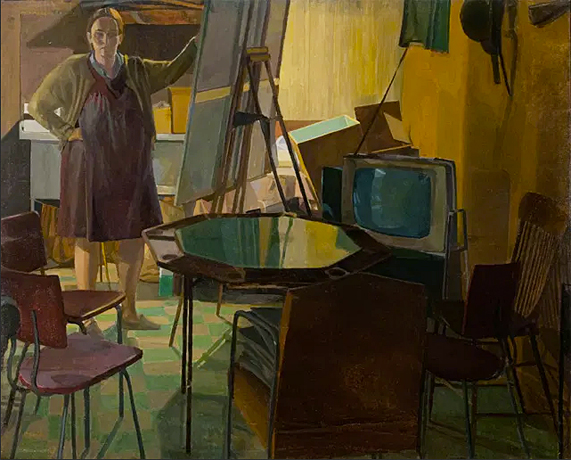 Self Portrait with Poker Table, 1969, Catherine Murphy Self Portrait with Poker Table, 1969, Catherine Murphy, Collection privée.