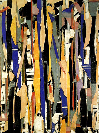 City Verticals, 1953, Lee Krasner, New York, Pollock-Krasner Foundation.