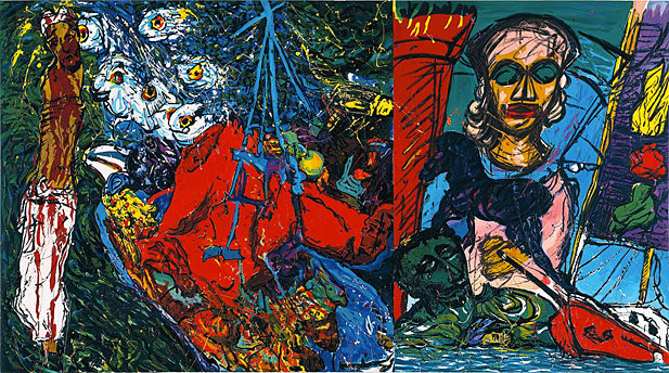 Aegean Crime, 1987, Malcolm Morley Aegean Crime, 1987, Malcolm Morley, Collection privée.