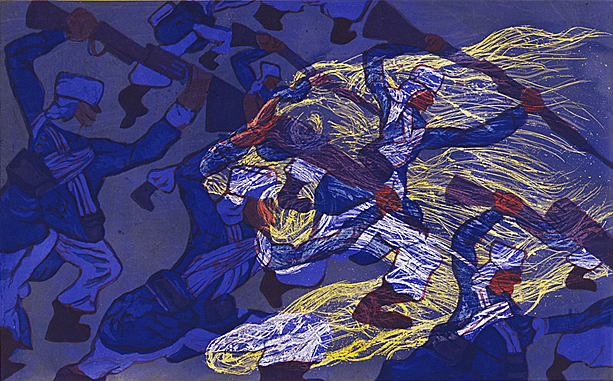 French Legionnaires Being Eaten By a Lion, 1984, Malcolm Morley, New York, Museum of Modern Art (MoMA).