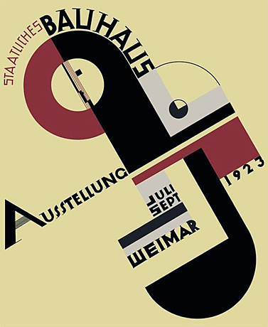 Affiche pour l'exposition du Bauhaus, 1923, Wassily Kandinsky, Berlin, Bauhaus-Archiv.