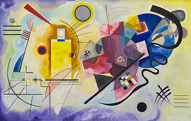 Amarillo, rojo y azul, 1925, Wassily Kandinsky, París, Centro Pompidou.