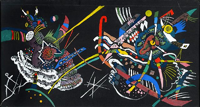 Maquette de panneau pour l'exposition de la Juryfreie : Mur A, 1922, Wassily Kandinsky, Paris, Centre Pompidou.