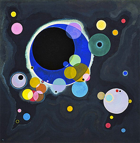 Plusieurs cercles, 1926, Wassily Kandinsky, New York, Musée Guggenheim.
