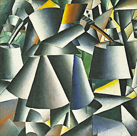 Mujer con cubos, 1912-1913, Kasimir Malevitch, Nueva York, Museo de Arte Moderno (MoMA).