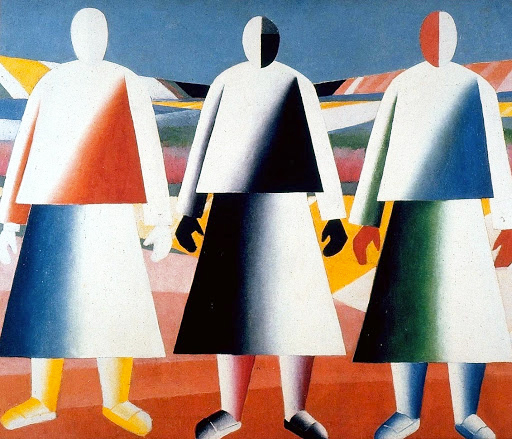 Jóvenes en el campo, 1928-32, Kasimir Malevitch, San Petersburgo, Museo Ruso.