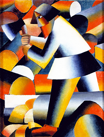 Le Bûcheron, 1912, Kasimir Malevitch, Amsterdam, Stedelijk Museum.