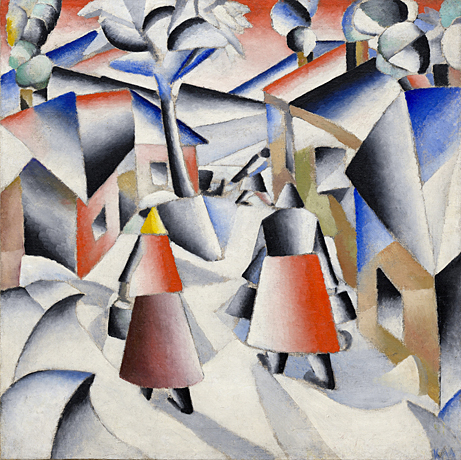 Una mañana en el campo después de la gran nevada, 1912-1913, Kasimir Malevitch, Nueva York, Museo Guggenheim.