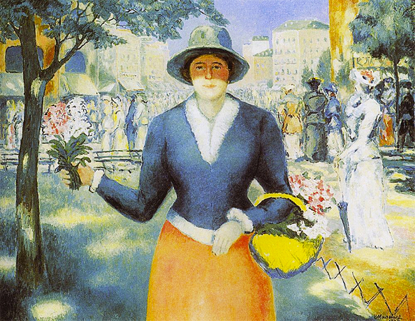 La Vendeuse de fleurs, 1904-1905, Kasimir Malevitch, Saint-Pétersbourg, Russian Museum.