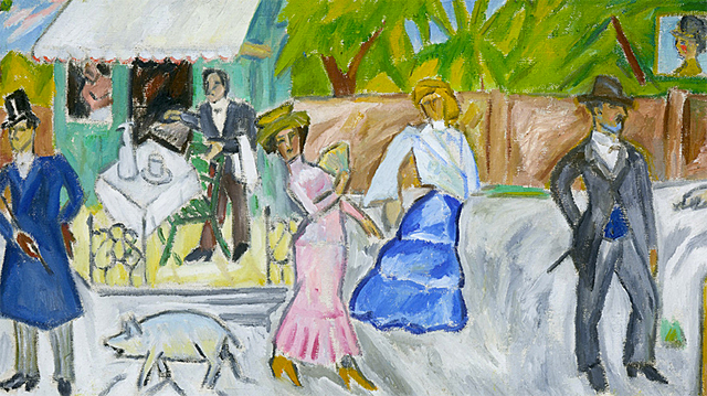 Promenade dans une ville de province, 1907-1908, Mikhail Larionov, Moscou, Galerie Tretyakov.