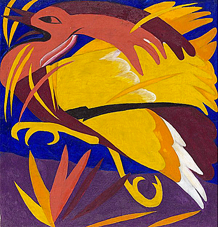 El Fénix, 1911, Natalia Goncharova, Moscú, Galería Tretyakov.