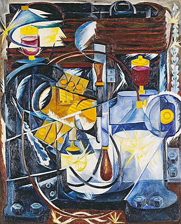 El motor de la máquina, 1913, Natalia Goncharova, Londres, Tate Modern.