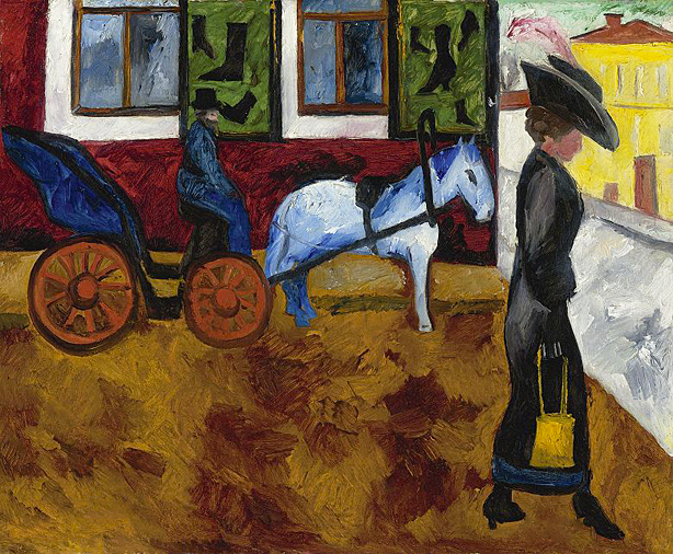 Calle de Moscú, 1911, Natalia Goncharova, Moscú, Colección privada.