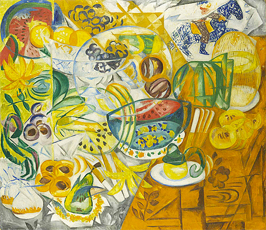 Nature Morte aux fruits, 1914, Natalia Gontcharova, Collection privée.