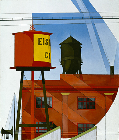 Abstraction d’après des édifices, Lancaster, 1931, Charles Demuth, Detroit, Institute of Arts.