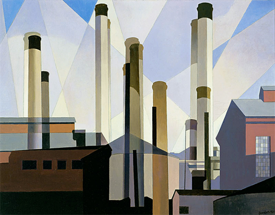 Chimeneas en fiesta (Stacks in Celebration), 1954, Charles Sheeler, Dayton Art Institute.