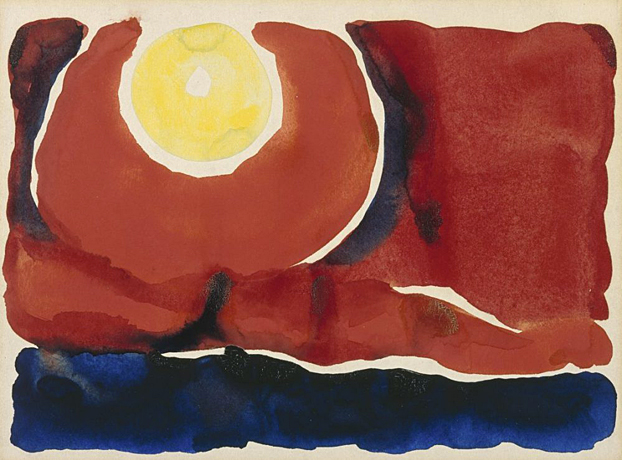 Georgia O'Keeffe, Lucero vespertino n. VI (Evening Star No. VI), 1917, Colección privada.
