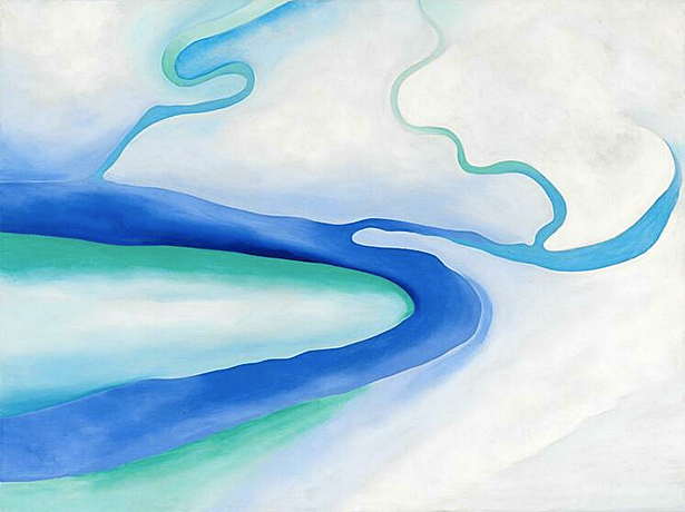 Georgia O'Keeffe, Era azul y verde (It Was Blue and Green), 1960, Nueva York, Whitney Museum of American Art.