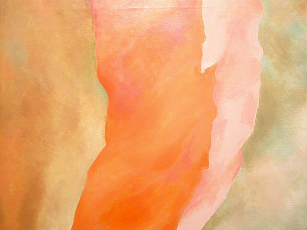 Georgia O'Keeffe, C'était rouge et rose, 1959, Milwaukee Art Museum.