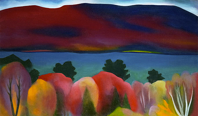 Georgia O'Keeffe, Lago George, Otoño (Lake George, Autumn), 1922, Colección privada.