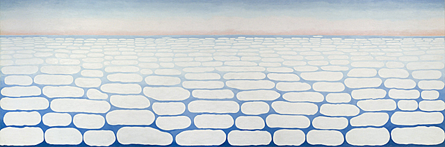 Georgia O'Keeffe, Cielo sobre nubes IV (Sky Above Clouds IV), 1965, Chicago, The Art Institute.