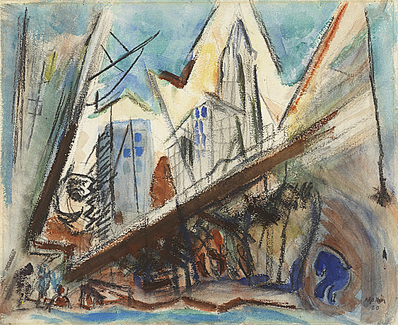 Lower Manhattan, 1920, John Marin, Nueva York, Museo de Arte Moderno.