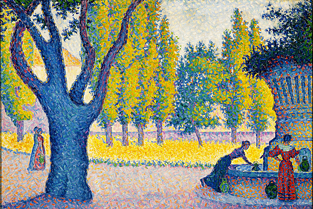 Saint-Tropez. Fontaine des Lices, 1895, Paul Signac, Collection particulière.