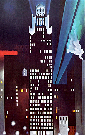 Georgia O'Keeffe, Radiator Building Night, New York, 1927, collection privée.