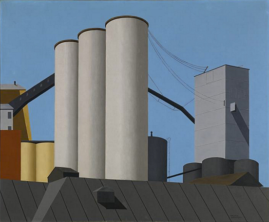 Buffalo Grain Elevators, 1937, Ralston Crawford, Washington, Smithsonian American Art Museum.