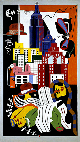 Stuart Davis, New York Mural, 1932, Nueva York, Whitney Museum of American Art.