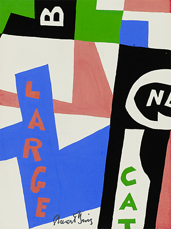 Stuart Davis, Package Deal, detalle, 1956, Chicago, The Art Institute.