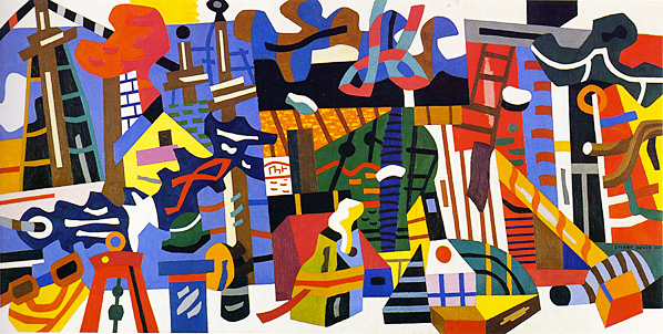 Swing Landscape, 1938, Stuart Davis, Bloomington, Indiana University Museum.