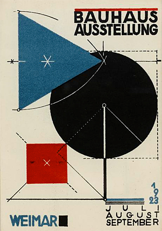 Carte postale pour l'exposition du Bauhaus de 1923, Paris, Centre Pompidou.