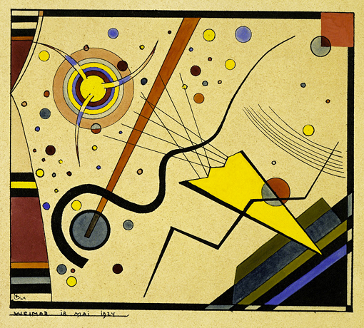 Sin título, Lámina del cartapacio para Walter Gropius, 1924, Vassily Kandinsky.