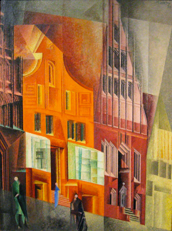 Lyonel Feininger. Gables I, Luneburg, 1925, Northampton, Massachusetts, College Museum of Art.