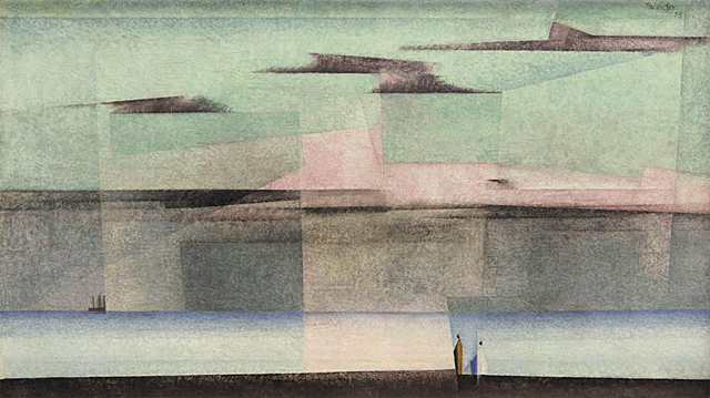Lyonel Feininger. Untitled (Cloud rose II), 1928, Viena, Colección privada.