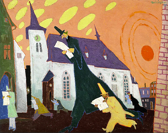 Lyonel Feininger. Les lecteurs de journaux, 1909, collection privée.