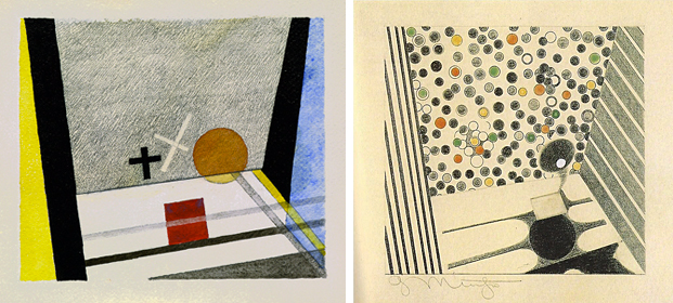 Sin título, 1924, László Moholy-Nagy y Georg Muche: láminas del cartapacio para Walter Gropius.