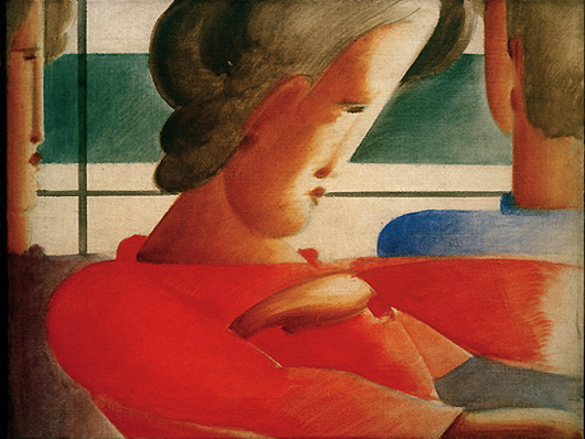 Oskar Schlemmer. Centro Rojo, 1931, colección privada.