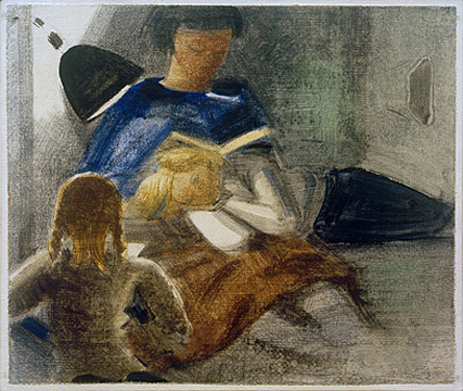 Oskar Schlemmer. La hora de la lectura, 1936, Hannover, Museo Sprengel.