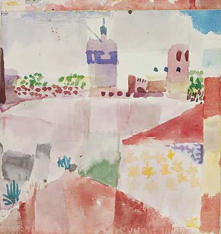 Paul Klee. Hammamet con mezquita, 1914, Nueva York, Metropolitan Museum of Art.