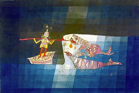 Paul Klee. Scène de combat tirée de l'opéra comico-fantastique Le Navigateur, 1923, Collection privée.