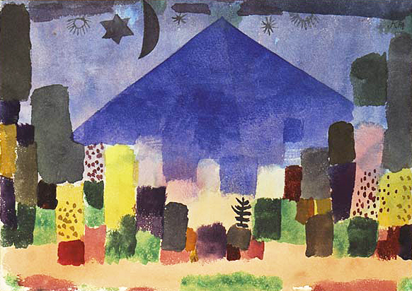 Paul Klee. Le Niesen, 1915, aquarelle sur papier et panneau, Belin, Kunstmuseum.